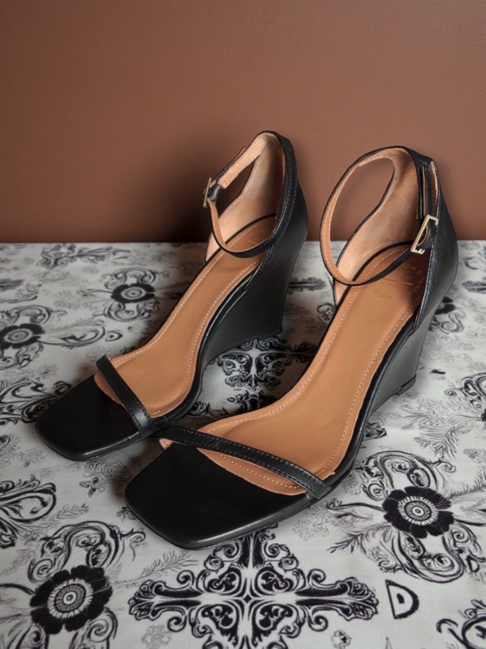 🌟SALE ATP Atelier Morcone Nappa Leather Wedge Ankle Strap Heels